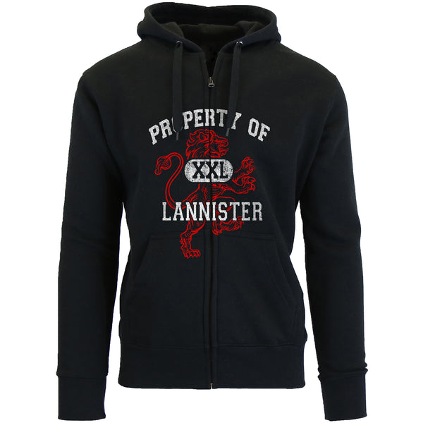 Men's Thrones and Dragon's Zip Up Hoodie - Property of the Lannister