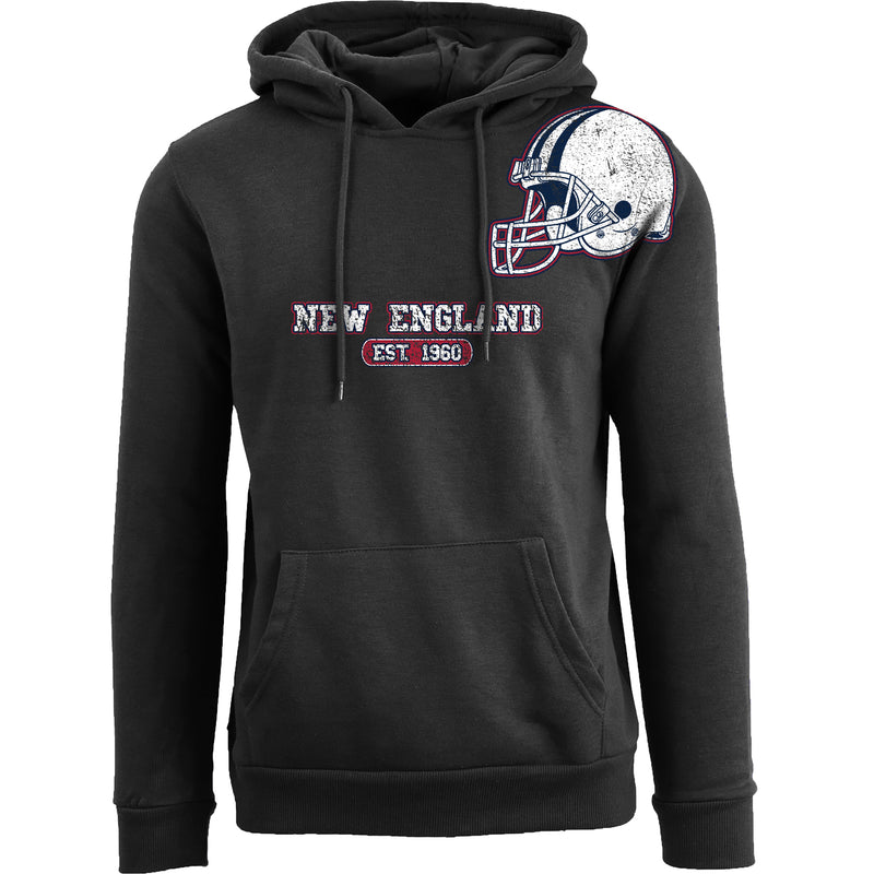 Men's Awesome Football Helmet Pull Over Hoodie - New England