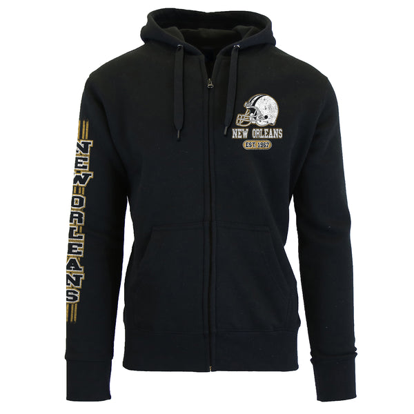 Men's Football Stripes Zip Up Hoodie - New Orleans