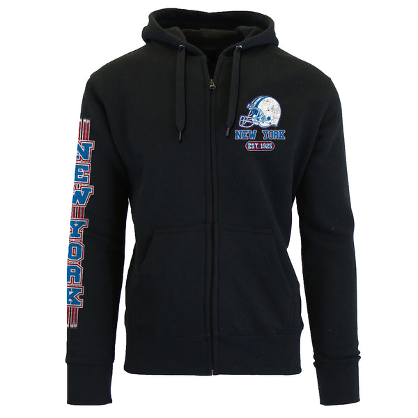 Men's Football Stripes Zip Up Hoodie - New York