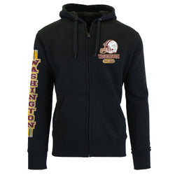 Men's Football Stripes Zip Up Hoodie - Washington