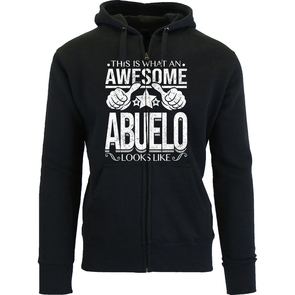 Men's This is What an Awesome Dad Grandpa Looks Like Zip Up Hoodie - Abuelo