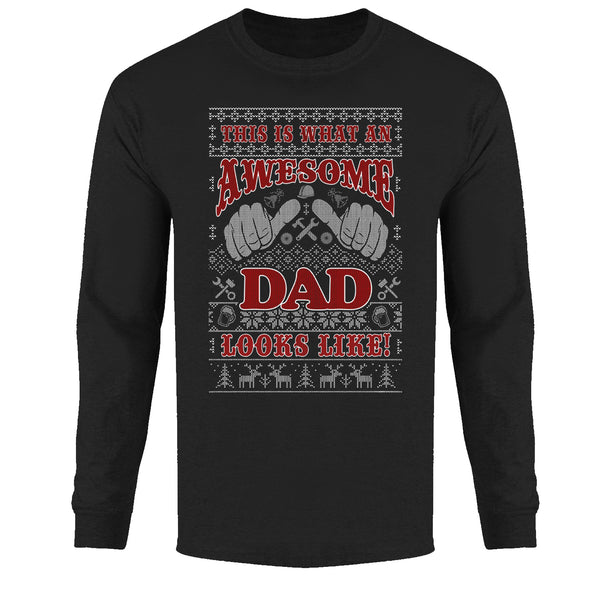 Men's Christmas - This is What an Awesome Dad Looks Like - Long Sleeve