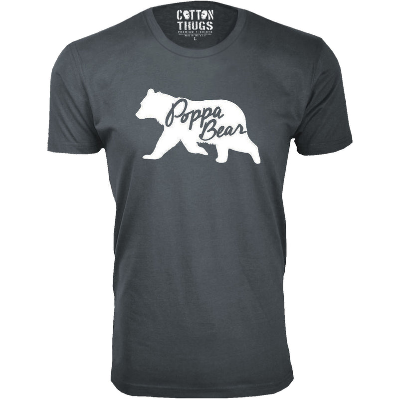 Men's Poppa Bear Silhouette Dad T-Shirts