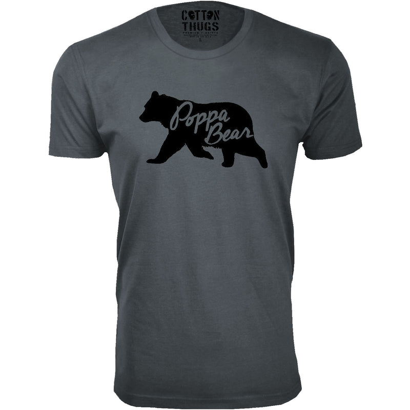Men's Poppa Bear Silhouette Dad T-Shirts