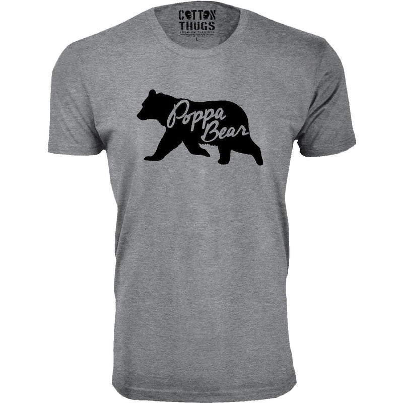 Men's Poppa Bear Silhouette Dad T-Shirts