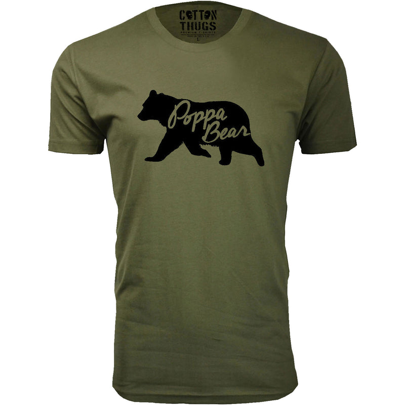 Men's Poppa Bear Silhouette Dad T-Shirts