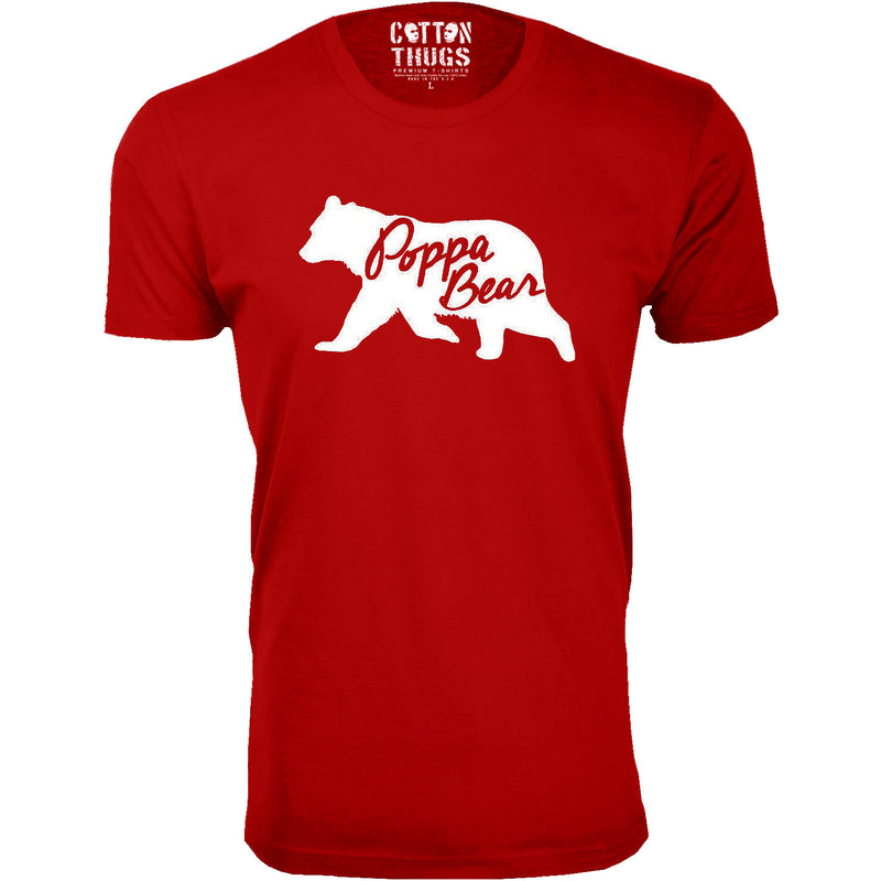 Men's Poppa Bear Silhouette Dad T-Shirts