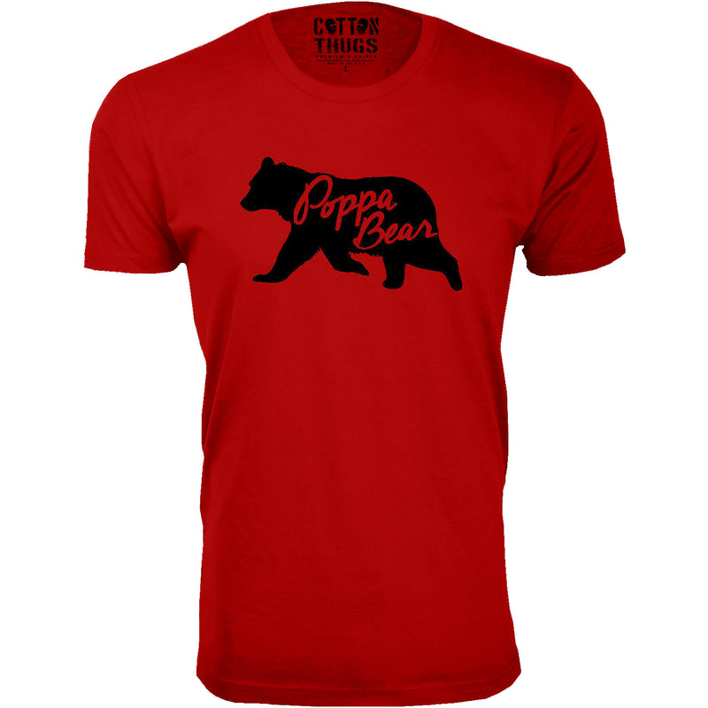 Men's Poppa Bear Silhouette Dad T-Shirts