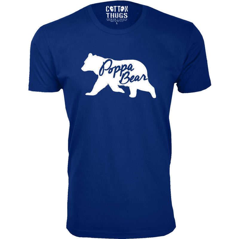 Men's Poppa Bear Silhouette Dad T-Shirts