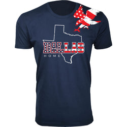 Men's - 4th of July - DALLAS HOME American Flag Letters Eagle