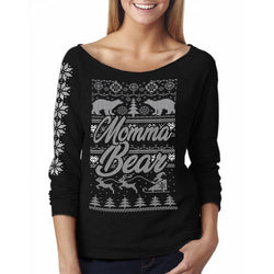 Women - Momma Bear - Off The Shoulder 3/4 Top