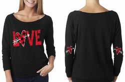 Women Valentine's Day - CUPID LOVE - Off The Shoulder 3/4 Top L/S