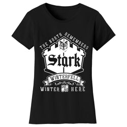 Women's Thrones and Dragon's T-shirts - Stark Winterfell