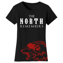 Women's Thrones and Dragon's T-shirts - The North Remembers