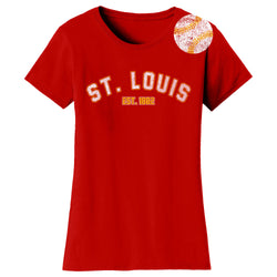 Women's Home Run Baseball T-shirts - St. Louis