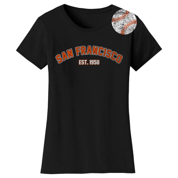 Women's Home Run Baseball T-shirts - San Francisco