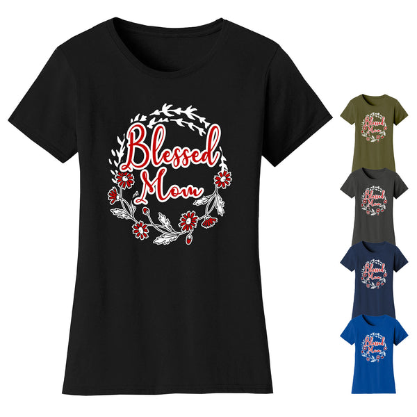 Women's Blessed Mom T-shirts