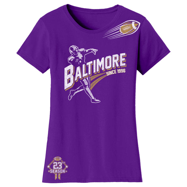 Women's Ballers Football T-Shirts - Baltimore