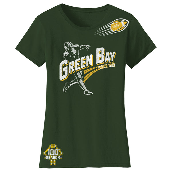 Women's Ballers Football T-Shirts - Green Bay