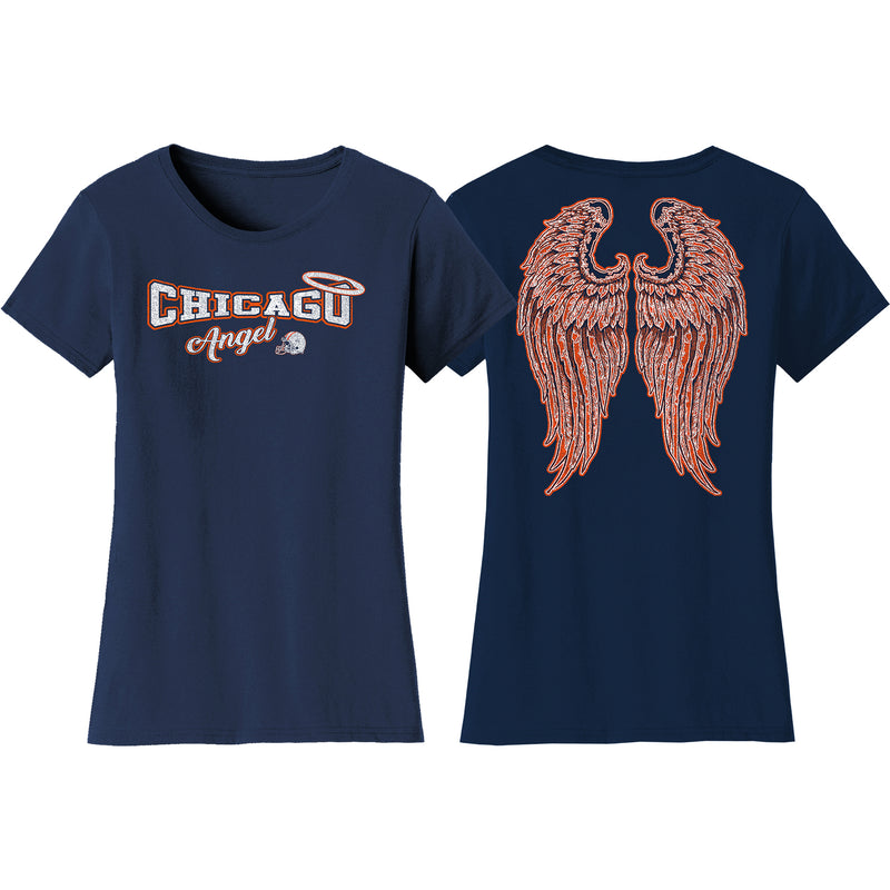 Women's Football Angel T-Shirts - Chicago