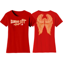 Women's Football Angel T-Shirts - Kansas City