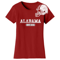 Women - Awesome College Football Helmet T-shirts - Alabama