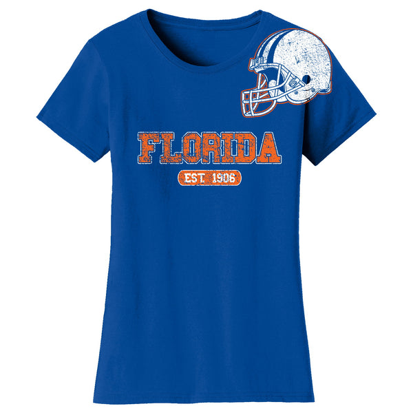 Women - Awesome College Football Helmet T-shirts - Florida