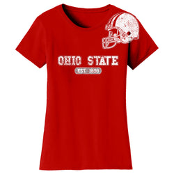 Women - Awesome College Football Helmet T-shirts - Ohio State