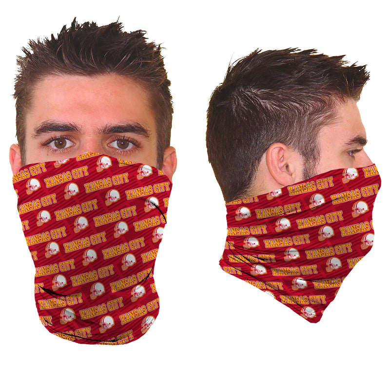 Unisex Awesome Football Pattern Gaiter - Kansas City