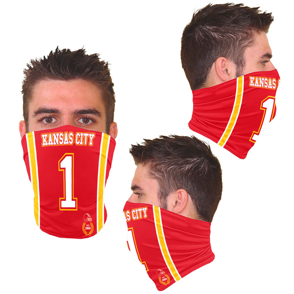 Unisex Football Jersey Gaiter - Kansas City