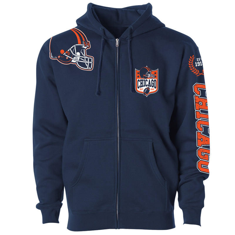 Men's Football Home Team Zip Up Hoodie - Chicago