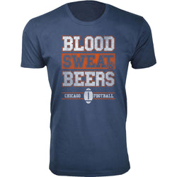 Men's Blood Sweat & Beers Football T-Shirts - Chicago