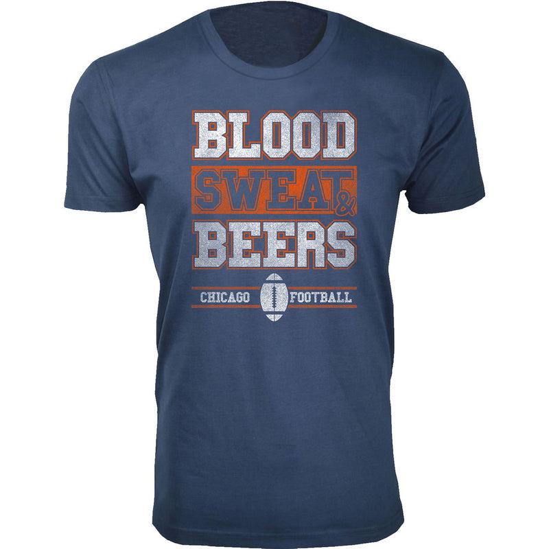 Men's Blood Sweat & Beers Football T-Shirts - Chicago