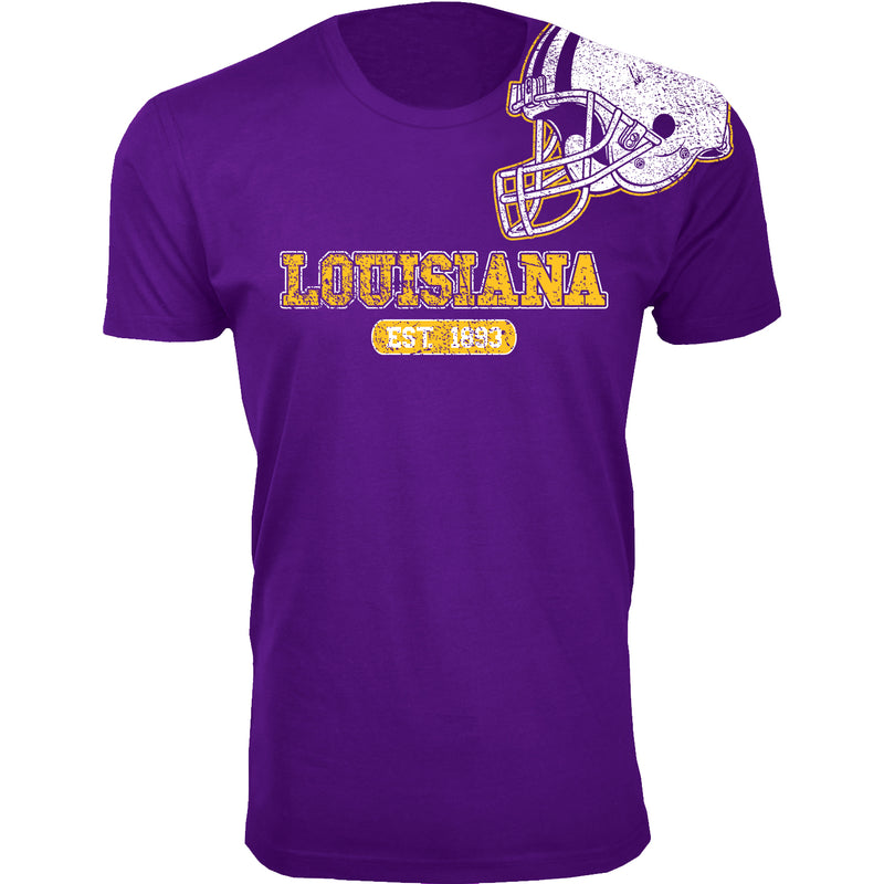 Men's Awesome College Football Helmet T-shirts - Louisiana