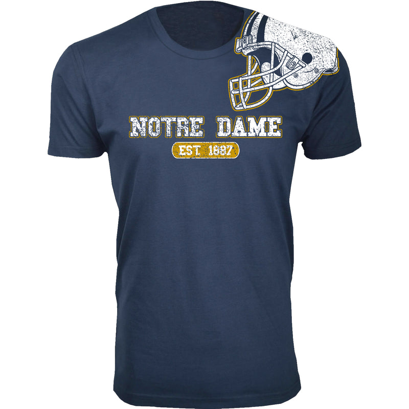 Men's Awesome College Football Helmet T-shirts - Nortre Dame