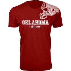 Men's Awesome College Football Helmet T-shirts - Oklahoma