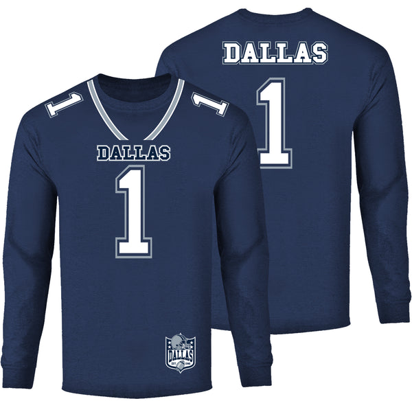 Men's Football Team Jersey Long Sleeve Shirts - Dallas