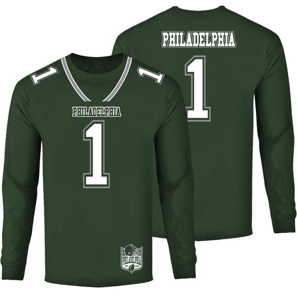 Men's Football Team Jersey Long Sleeve Shirts - Philadelphia