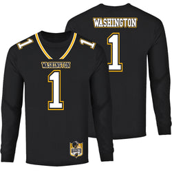 Men's Football Team Jersey Long Sleeve Shirts - Washington