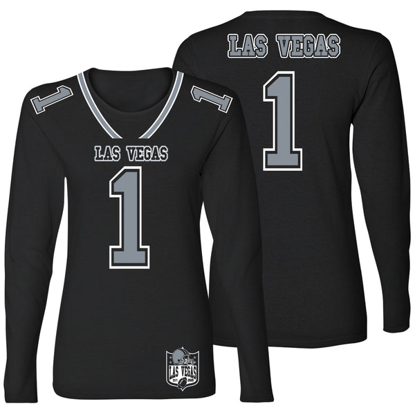 Women's Football Team Jersey Long Sleeve Shirts - Las Vegas