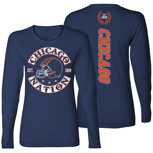 Women's Football Nation Long Sleeve - Chicago