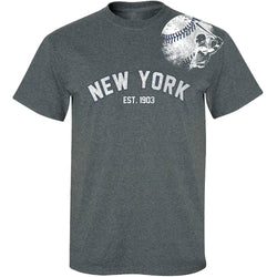 Men's Batter Up Baseball T-shirts Grey - New York