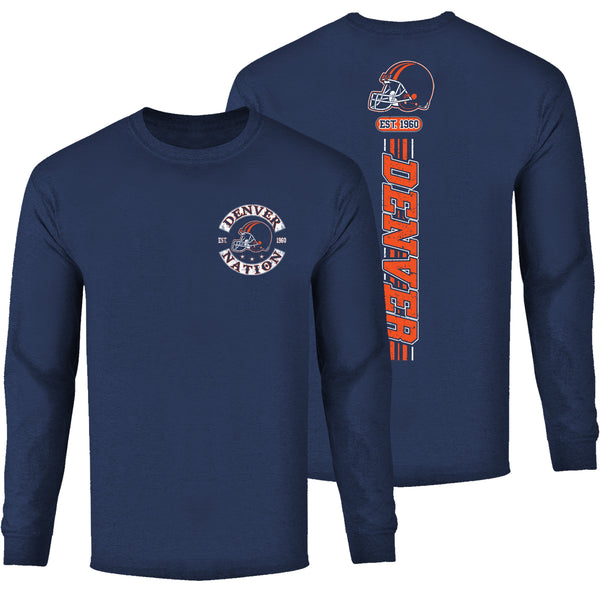 Men's Football Team Stripes Long Sleeve - Denver