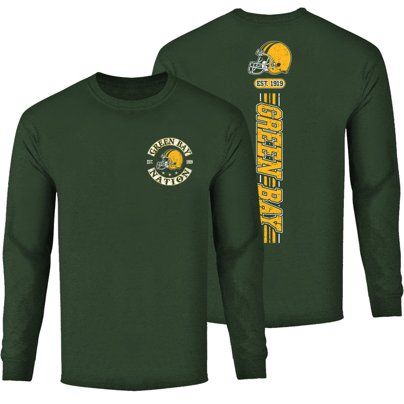 Men's Football Team Stripes Long Sleeve - Green Bay