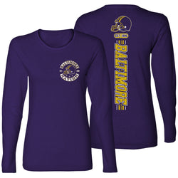 Women's Football Team Stripes Long Sleeve - Baltimore