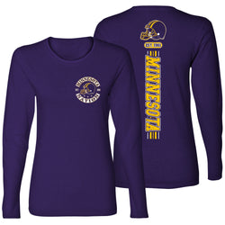 Women's Football Team Stripes Long Sleeve - Minnesota