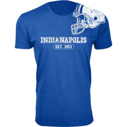 Men's Awesome Football Shoulder Helmet T-shirts - Indianapolis