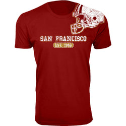 Men's Awesome Football Shoulder Helmet T-shirts - San Francisco