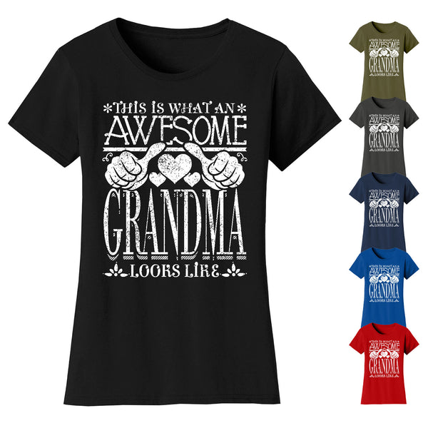 Women's Awesome Mom Grandma Looks Like T-Shirts - GRANDMA